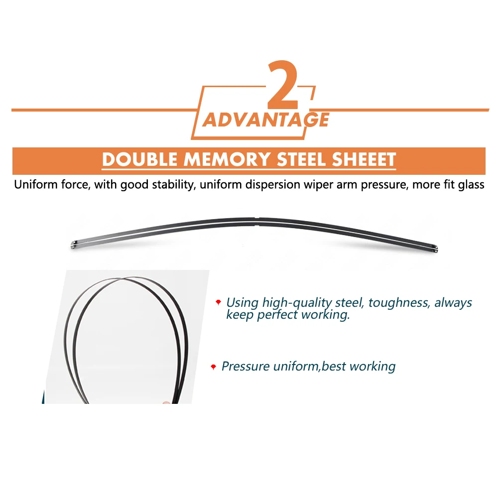 KOSOO Car Wiper LHD Front Wiper Blades For Audi A4 B7 S4 RS4 2004 - 2008 Windshield Windscreen Front Window 22