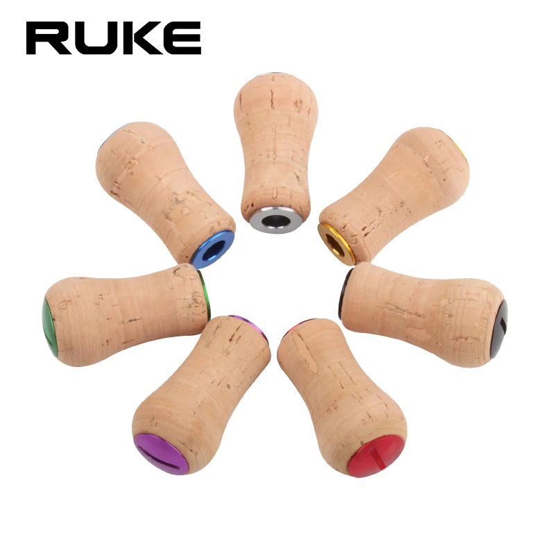 Ruke 1pc Fishing Handle Knob Wooden Knob For Bait Casting And Spinning Reel  Bearing Size 7*4*2.5mm Fishing Reel Handle Accessory