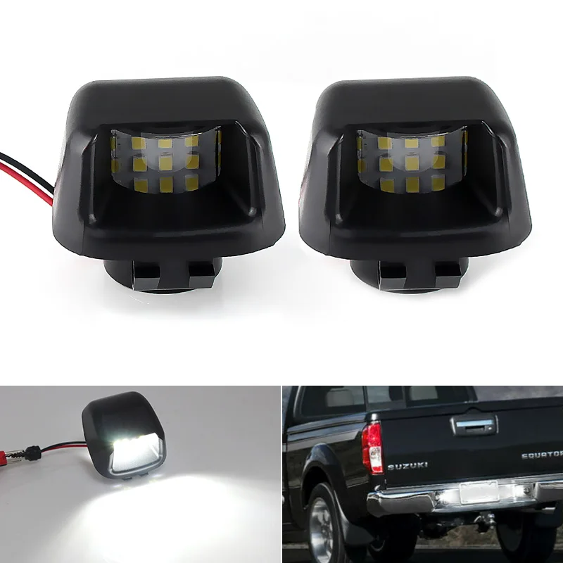2X Per Suzuki Equator Per Nissan Armada Navara Frontier D40 Titan Xterra Car-Styling Led Luce Targa 12V 6000K