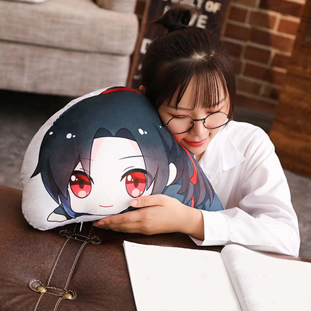 45x30 см плюшевая аниме Подушка Mo Dao Zu Shi плюшевая кукла креативная Подушка Wei Wuxian LanWangji мультяшная хлопковая фигурка Подушка подарок для фанатов
