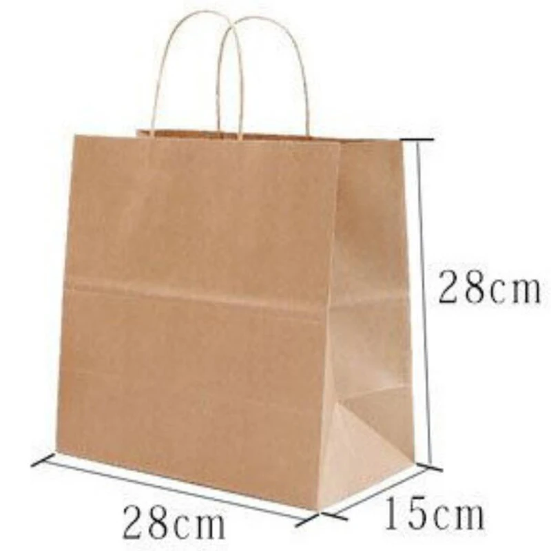 

Hot New 30PCS / Multi-Kraft Paper Bag with Handle Wedding Party Bag Fashion Cloth Shoes Gift Paper Bag