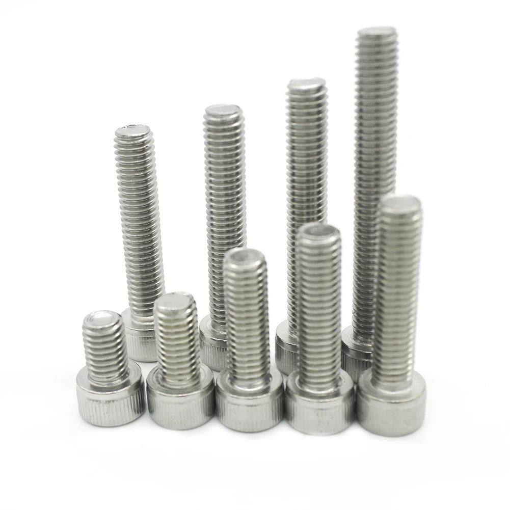 HEXAGON HEAD SET SCREWS FULLY THREADED METRIC BOLTS A2 STAINLESS M4-M5-M6-M8-M10