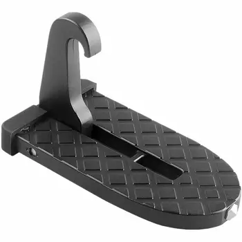 

Car Doorstep Pegs U Shaped Hook Pedal Easy Access to Rooftop with Safety Hammer Function for SUV RV Off-Road Vehicles