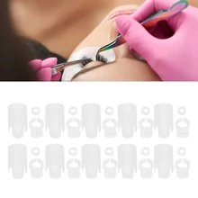 10 Set False Eyelash Root Divider Eyelash Extension Glue Grafting Lash Ring Cup Pigment Bowl Tattoo Ink Holder Tool Accessories