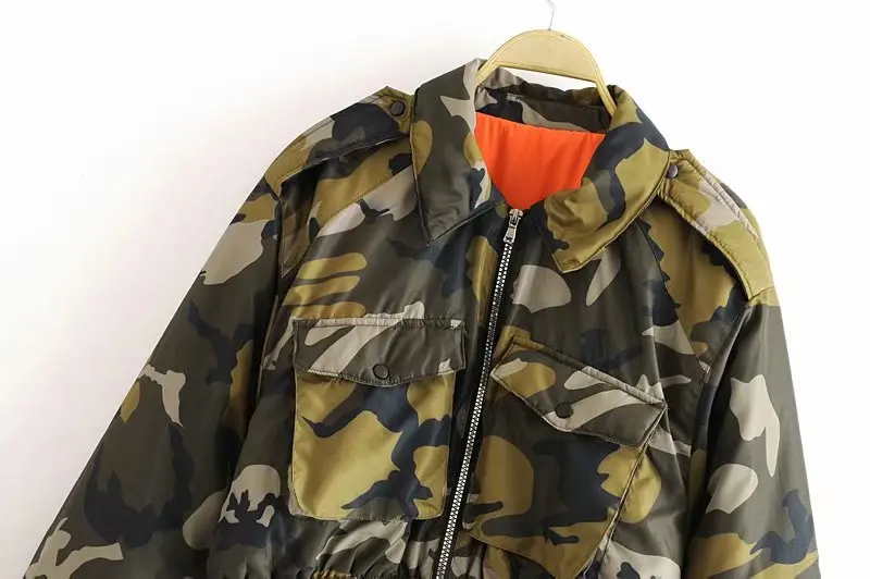

2019 Autumn New Style Western Style Casual Loose-Fit Short Camouflage Jacket 4391214