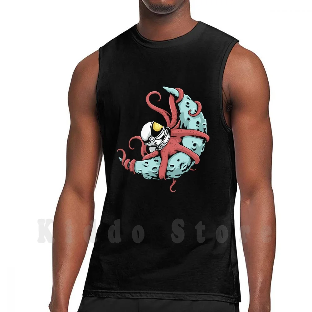 Astronauta Octopus Kraken Squid Space Astronomia Moon Canotte Gilet Senza Maniche Octopus Octopus Moon