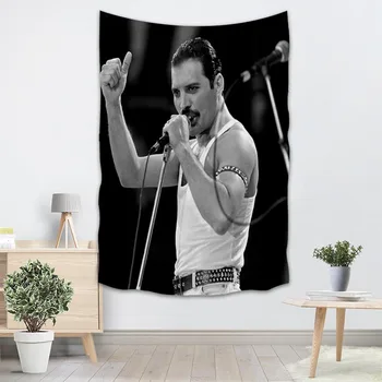 

Custom Freddie Mercury Wall Tapestry Decoration Mariage Wall Carpet Rectangular Modern Printing Fabric Yoga Mat Blanket Tapestry