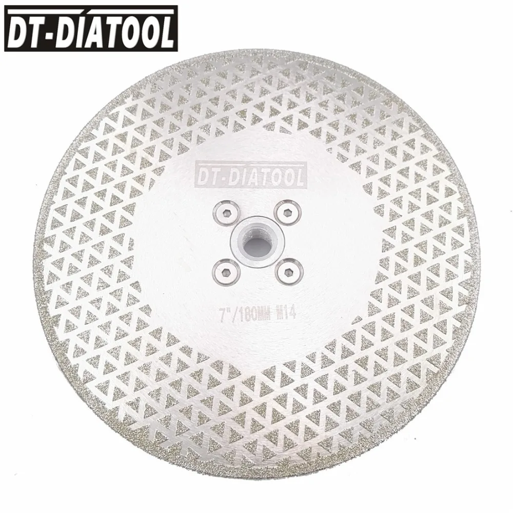 DT-DIATOOL 1 шт. 4," /5"/" /9" двусторонний алмазный отрезной диск с электролитическим покрытием и шлифовальный диск гранит мраморный диск круглопильного станка камнерезный диск