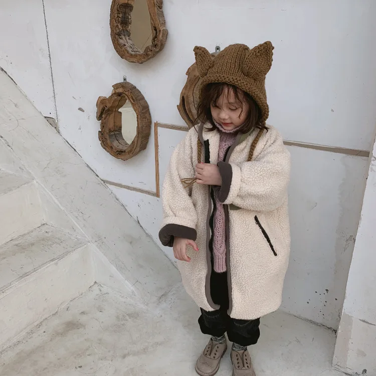 Tckids детская одежда на заказ 19 зимний стиль VIVI Стиль Знаменитостей большого размера длинное пушистое плотное пальто