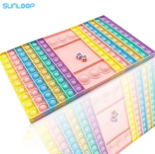 

Top Big Size Push Board Game XL Giant with dices Colorful Fidget Toys Simple Dimple for children antistress Toy Fun Gift Family