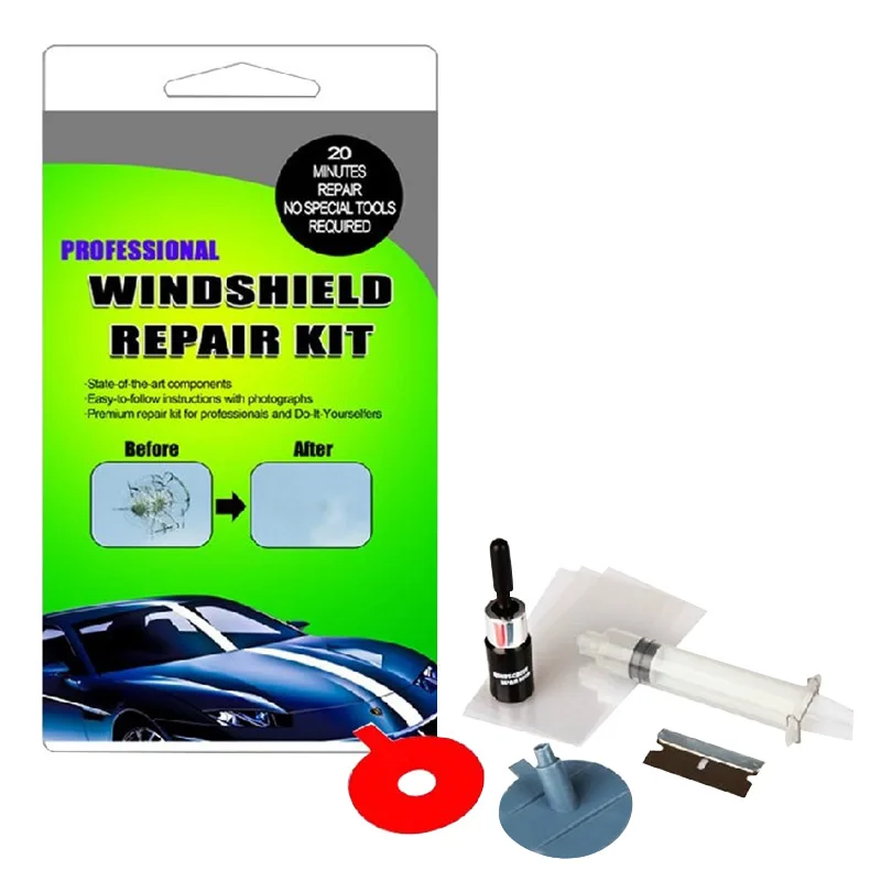 

New DIY Car Windshield Repair Kit tools Auto Glass Windscreen Repair Set Give Door Handle Protective Decorative Sticker