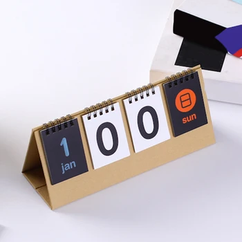 

2020 Coated Paper DIY Home Office Vintage Countdown Daily Schedule Agenda Organizer Perpetual Flip School Desk Calendar Standing