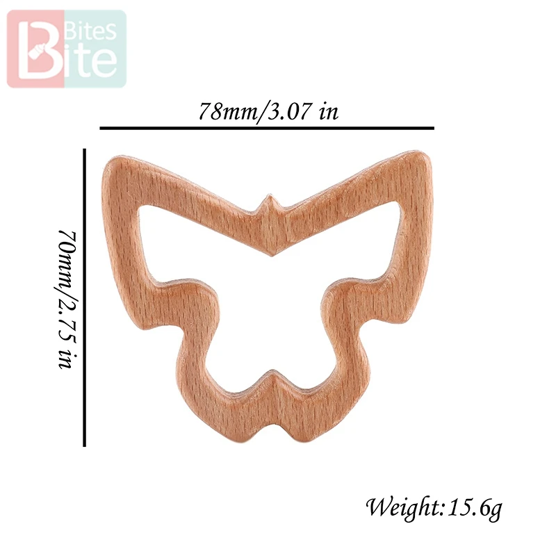 butterfly 1 шт. детский деревянный Прорезыватель для грызунов Соска с животным подвесом-цепочкой бабочка замачивающая оливковое масло Бук деревянная пустая детская игрушка - Цвет: butterfly