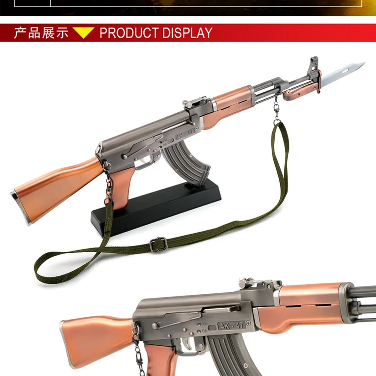 1; 2,05 полностью металлический сплав AK47 игрушечный пистолет 45 см военная модель не может быть запущена