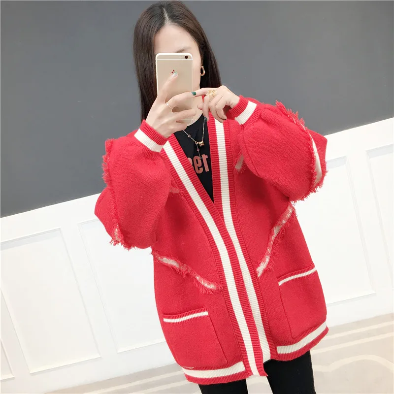 10483(3 room 2 ranked no. 1) to film a new cardigan 78 oblique fringe pocket letters