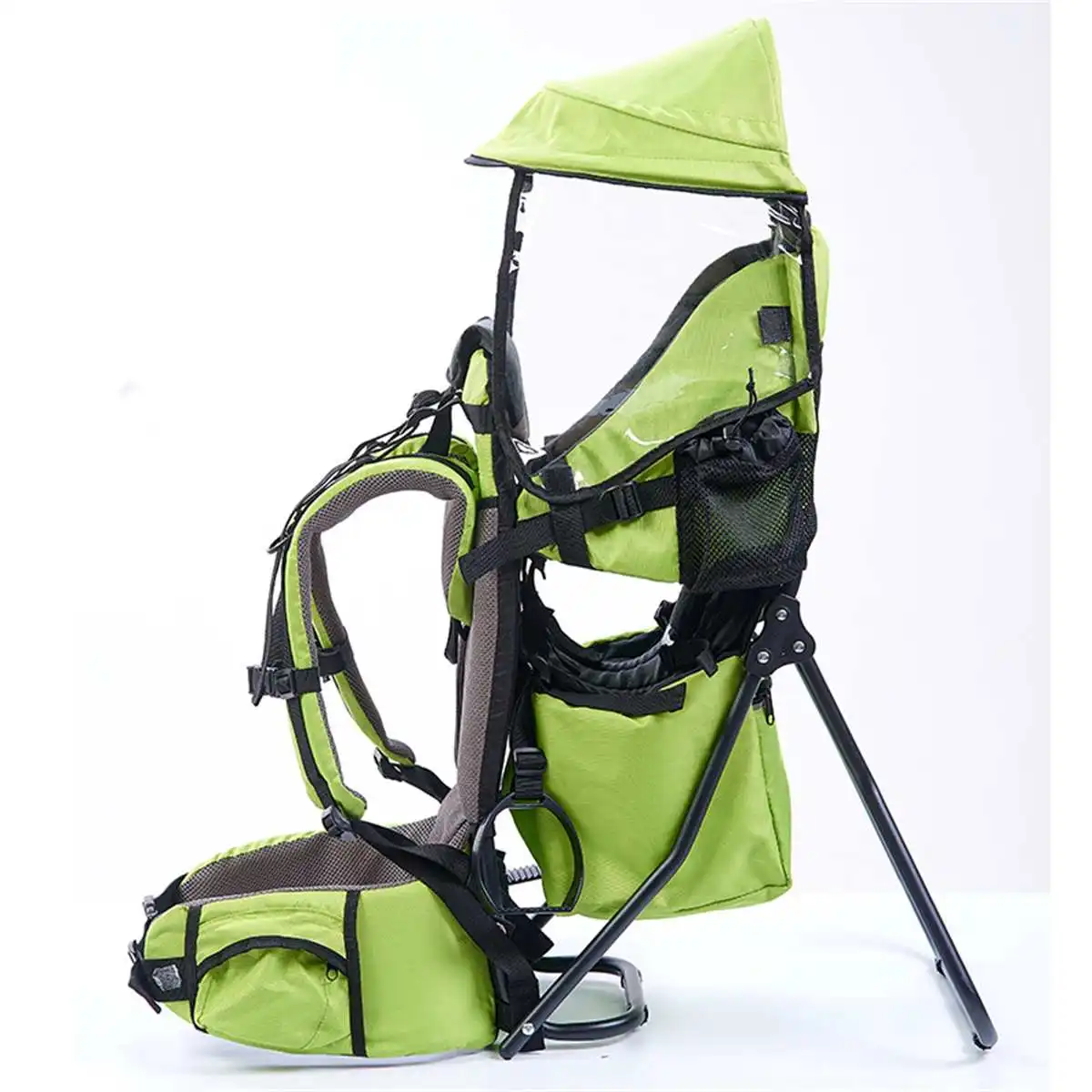 

Hot Foldable Baby Travel Carrier Waterproof Baby Toddlr Hiking Backpack Outdoor Mountaineering Shade Carrier-Original Frame Chai