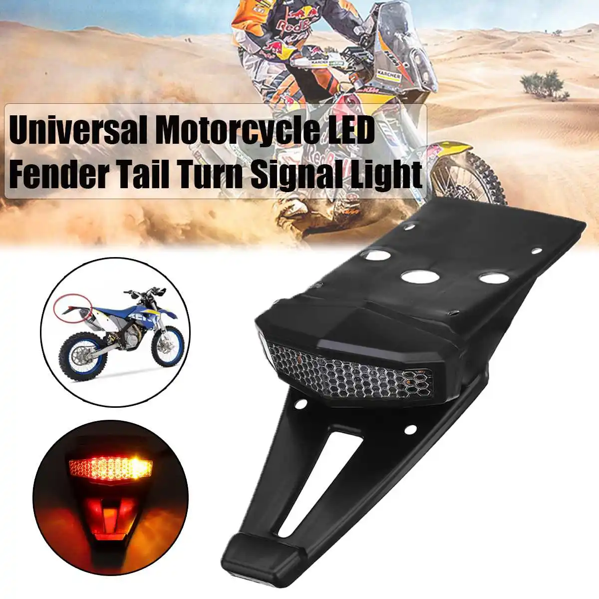 Motorcycle Turn Signal Light ATV LED Rear Tail Brake Stop Indicator Signal Lamp For Bobber