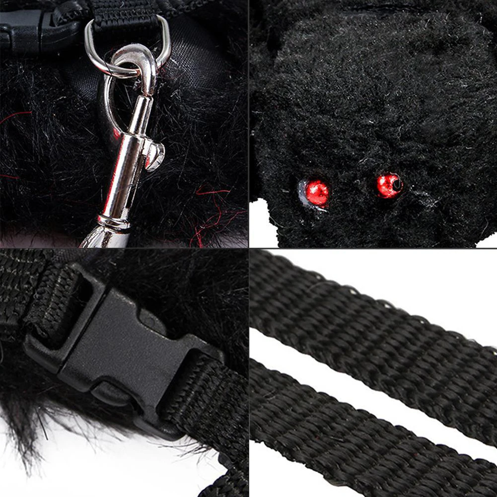 Halloween Christmas Pet Spider Shape Chest Strap Adjustable Traction Rope Harness Vest Halloween Pet Decoration