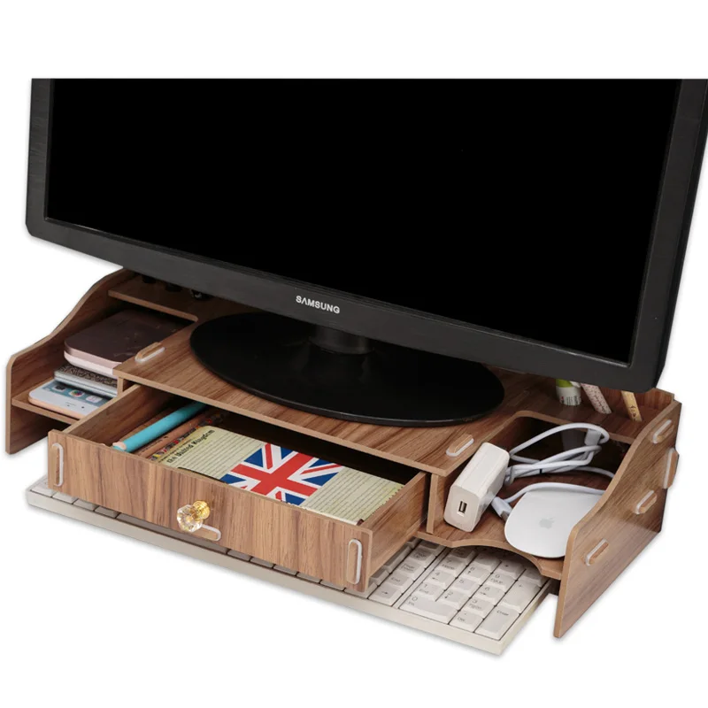 

DIY Wooden Computer Frame plate notebook increase bracket computer desktop computer shelf laptop bracke Lapdesks