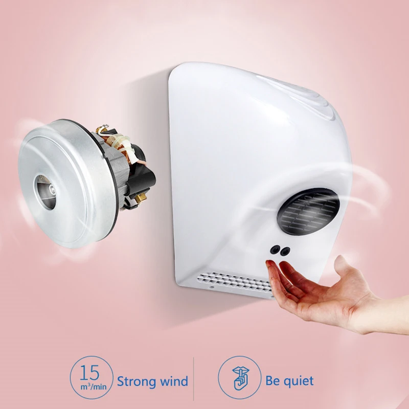 Becornce сушилка для рук 800 Вт Электрическая Автоматическая Индукционная сушильная машина для рук бытовая техника для коммерческих помещений, сушилка для рук