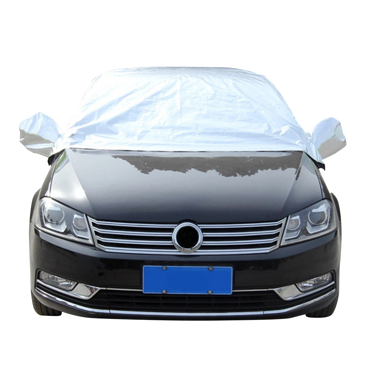 

Car Cover UV Protection Dust Proof Car Cover Universal Half Semi Car Protection Covers With Wind-Proof Hook And Suction Cup