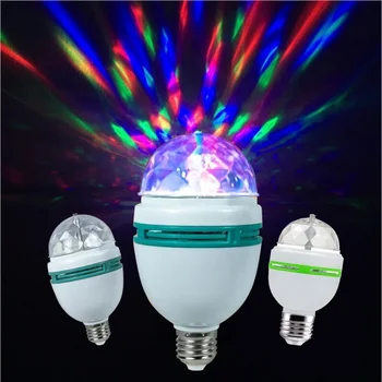 

E27 3W 6W color auto rotating RGB LED bulb dance table lamp effect party lamp stage DJ lamp disco lamp Christmas