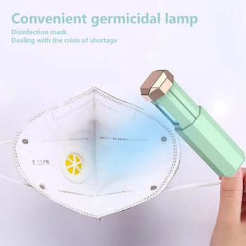 

Handheld UV Germicidal Light UVC Sterilizer Lamp LED UV Metal Trim USB Rechargeable Germicidal Disinfection Protection