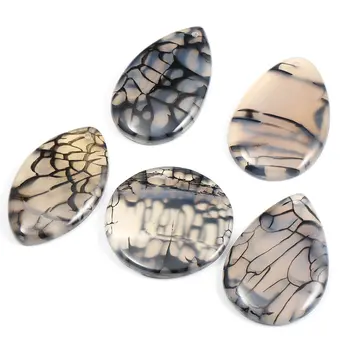 

5Pcs Natural Stone Gray Dragon Pattern Agates Pendants Charm Temperament Making for Jewelry Necklace Accessories Gift For Women