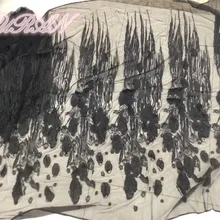 Черная сетка африканский тюль вышивка кружево ткань Африканская сетчатая кружевная ткань для модного платья свадебная вуаль материал