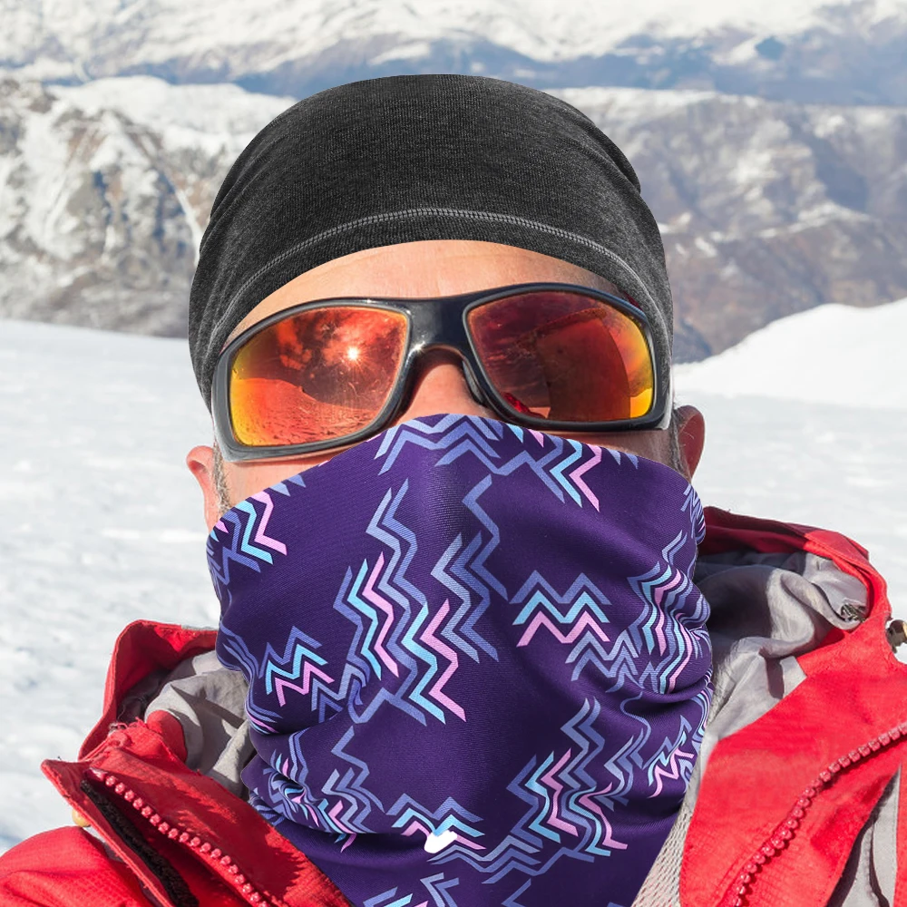 Winter Fleece Warmer Balaclava Face Mask Skull Motorcycle Neck Gaiter Tube Scarf Motorbike Cycling Head Shield Bandana Headband