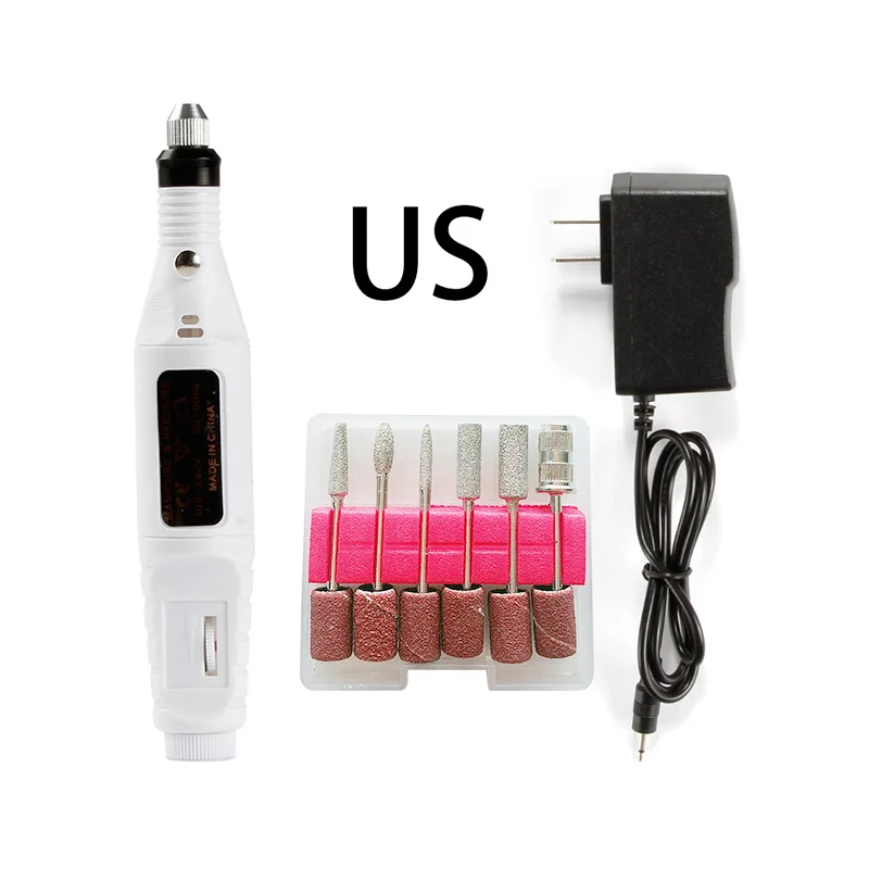 Электрический аппарат для маникюра USB кабель для удаления кутикулы Гель инструмент для ногтей фрезерные сверла шлифовальные фрезы педикюрный станок - Цвет: GJ1451WUS