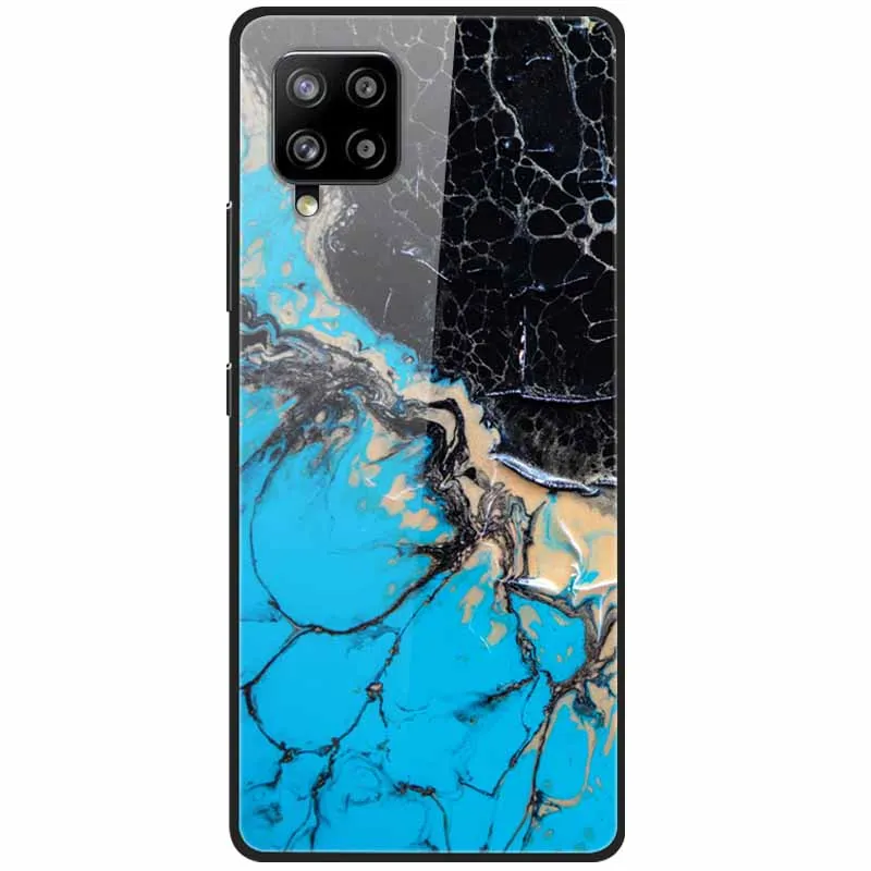 For Samsung M32 Case 6.4'' Tempered Glass Hard Back Cover for Samsung Galaxy M32 Cases M 32 4G 2021 M325F Protective Fundas Capa samsung cases cute Cases For Samsung