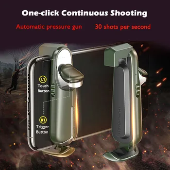 

Wireless Bluetooth Mobile Phone PUBG Controller Automatic Continuous Shooting Gamepad Trigger Joystick 30 Shots Per Seconds