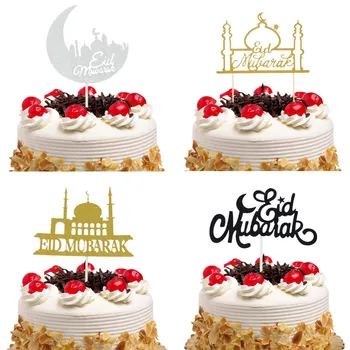 

Cake Toppers Eid Mubarak Glitter Cupcake Topper Cake Flags Kids Birthday Wedding Bride Party Ramadan Muslim DIY Eid Baking New