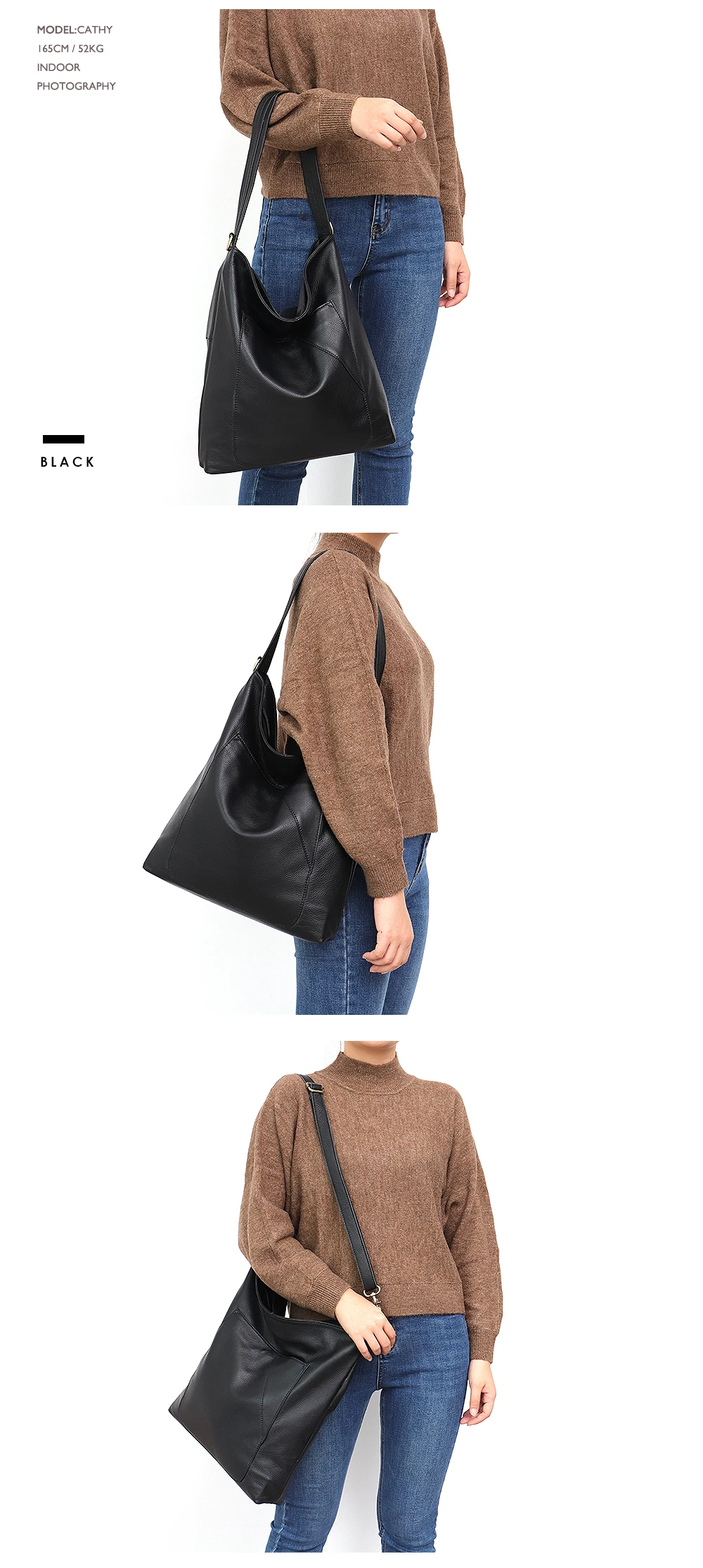 SC винтажная женская сумка-тоут, роскошная натуральная кожа, Хобо, женская сумка на плечо, мягкая кожа, большая вместительность, Женская Повседневная сумка через плечо
