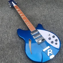 2021New High-Quality 12-String F-Hole Electric Guitar,Metal Blue Paint,Half Empty Center,Korean Pickup Truck,Package Freight