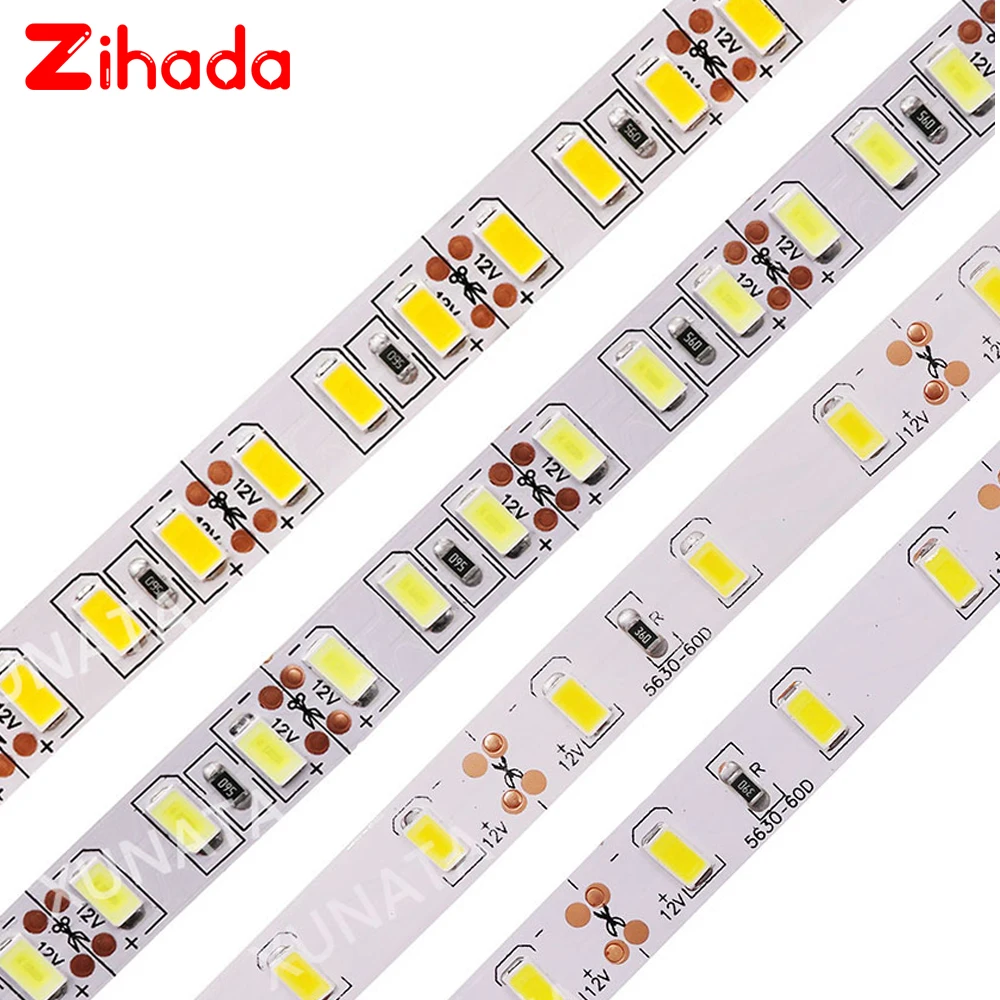 1 м 2 м 3 м 4 м 5 м 50 см DC12V светодиодный ленты SMD 5630 5730 светодиодный светильник полосы 120 светодиодный s/m гибкая Водонепроницаемый светодиодный лента светильник теплый белый