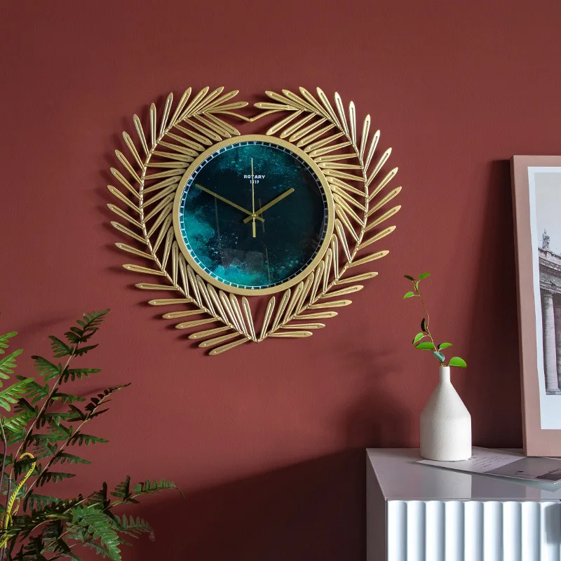 

Nordic wall clock wall decoration living room room wall silent electronic clock creative luxury wall clock decoration home decor