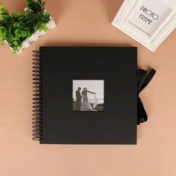 

New Arrival 80 Pages Black Bow DIY Graffiti Craft Scrapbook Photo Album DIY Drawing Painting Template Sketchbook Birthday Gift