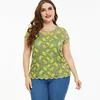 Cut Rate Blouset Plus-Size Womens Ladies Summer And Tops Lace-Top Short-Sleeve Color Hollow Casual 1005002281313148