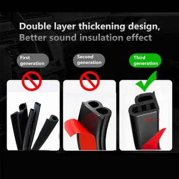 

Auto Sealing Strip Front 10 Meter L-Shaped EPDM Rubber Black Edge Replacement