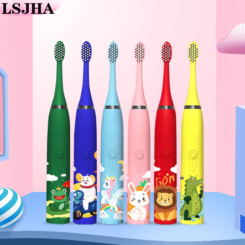 Electric-Toothbrush Brush-Heads Sonic Usb-Charging Teeth Childrens Cleaning-Care Oral-Bacteria