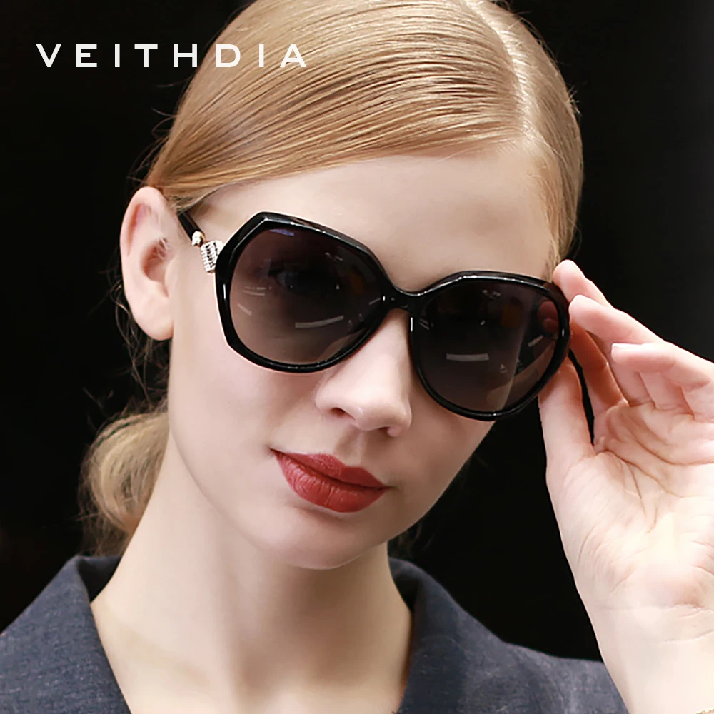 Женские солнцезащитные очки VEITHDIA роскошные дизайнерские с поляризационными
