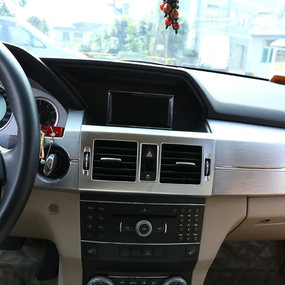 ABS хром для Mercedes benz GLK класс X204 2008-2012 Автомобильный Центр кондиционер вентиляционная рама отделка Аксессуары