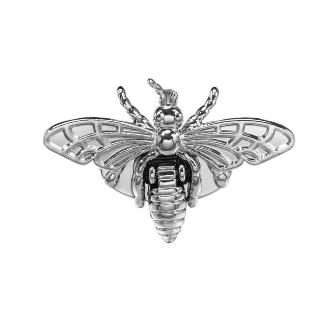 New Fashion Retro Bee Clasp Turn Lock Switch Spring Lock Metal Hardware For Diy Accessories For Handbag Shoulder Bag Purse Silver-Bee