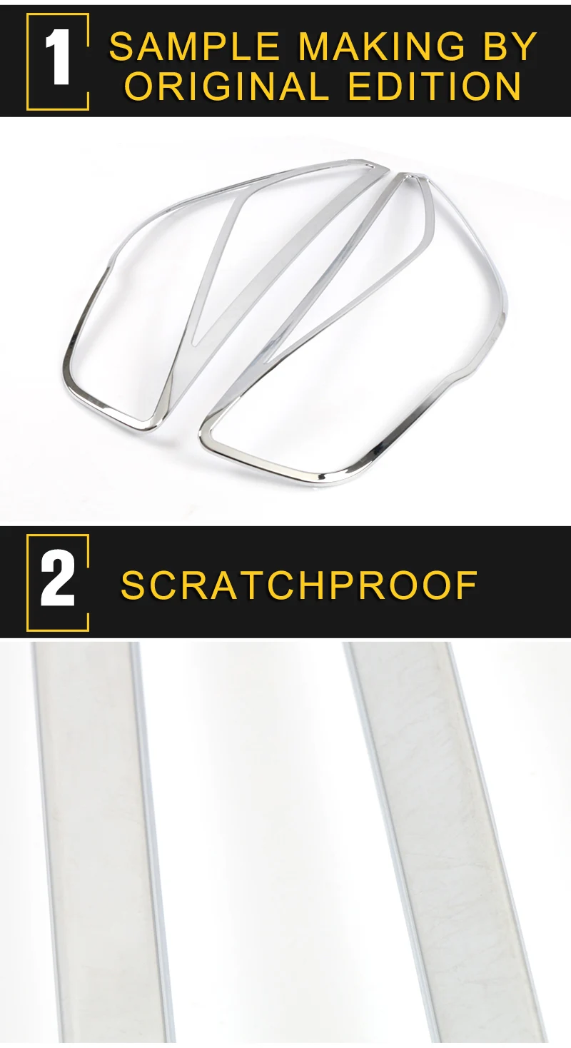 For Ford KUGA Escape Head Light Frame Cover Trim Frame Sticker Exterior Accessories