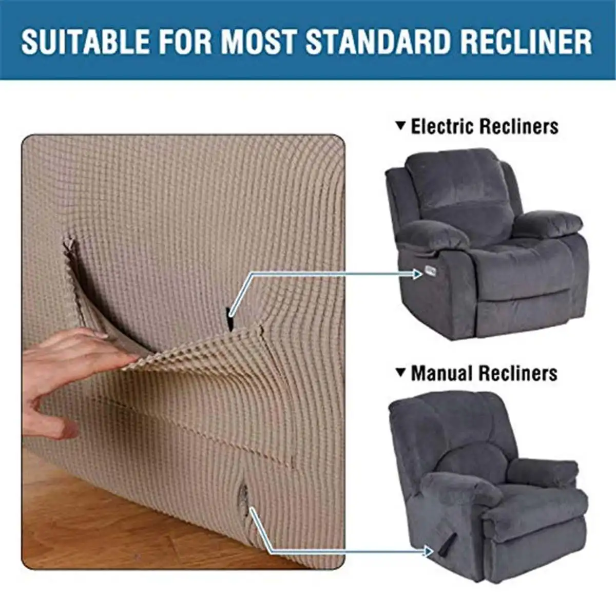 Recliner Couch Cover All-inclusive Sofa Cover Elasticity Stretch Anti-slip Furniture Slipcovers Chair Protector Single Seat Sofa