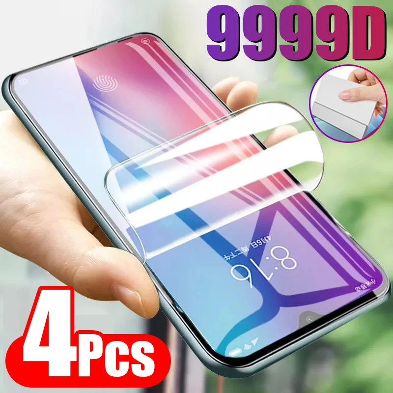 Гидрогелевая пленка для Xiaomi Redmi Note 10/7/8/8T/9/9S Pro 9A Защитная POCO F3 M3 X3 4 шт. | Мобильные