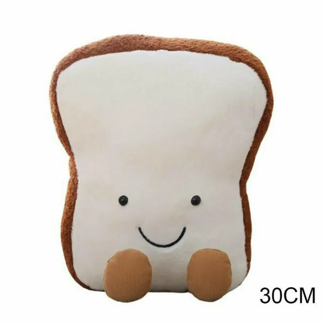 Creative Cartoon Food Plush Toys Bread Toast Soft Toys Office Lunch Break Nap Sleeping Pillow Cushion Stuffed Gift Doll for Kids