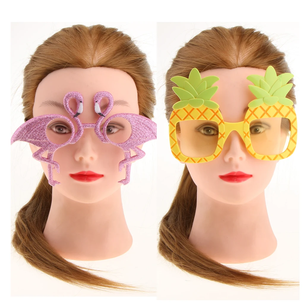 Photo Props Deco Robe Hawaiian Tropical Flamingo Pineapple Sunglasses Party Glasses Costume Fun Glasses Party Goggles